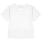 Girls White Logo T-Shirt, 1, hi-res