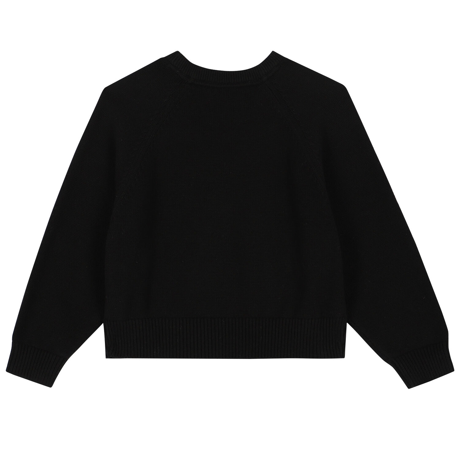 Girls Black Logo Knitted Top, 1, hi-res image number null