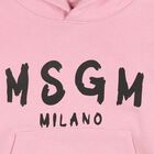 Girls Pink & Black Logo Hooded Top, 6, hi-res