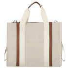  حقيبة بالشعار باللون البيج للأطفال, 1, hi-res