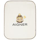 بطانية بالشعار باللون العاجي, 1, hi-res