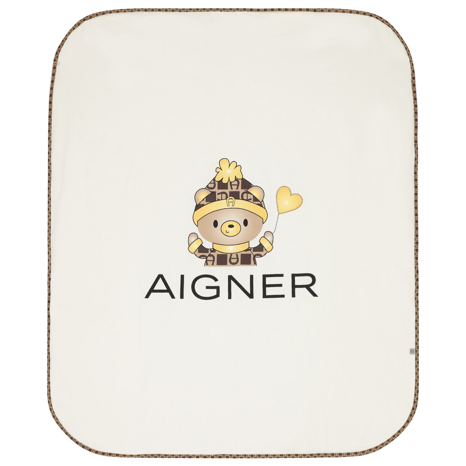 بطانية بالشعار باللون العاجي, 1, hi-res