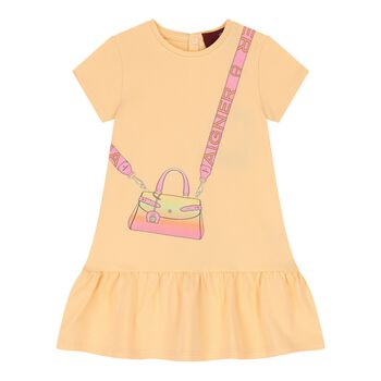 Younger Girls Orange Bag Dress