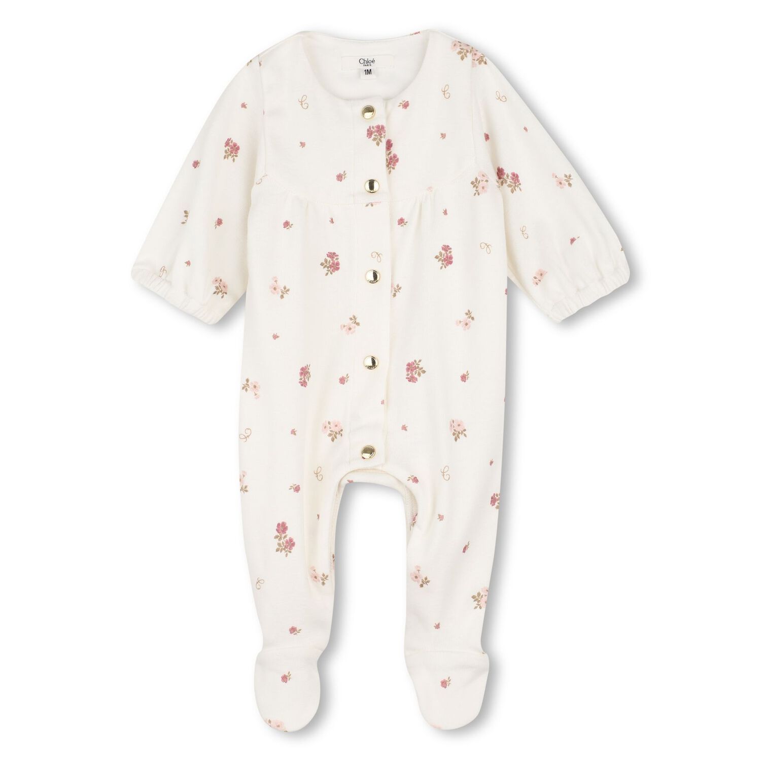 Baby Girls Ivory Floral Babygrow Gift Set, 1, hi-res