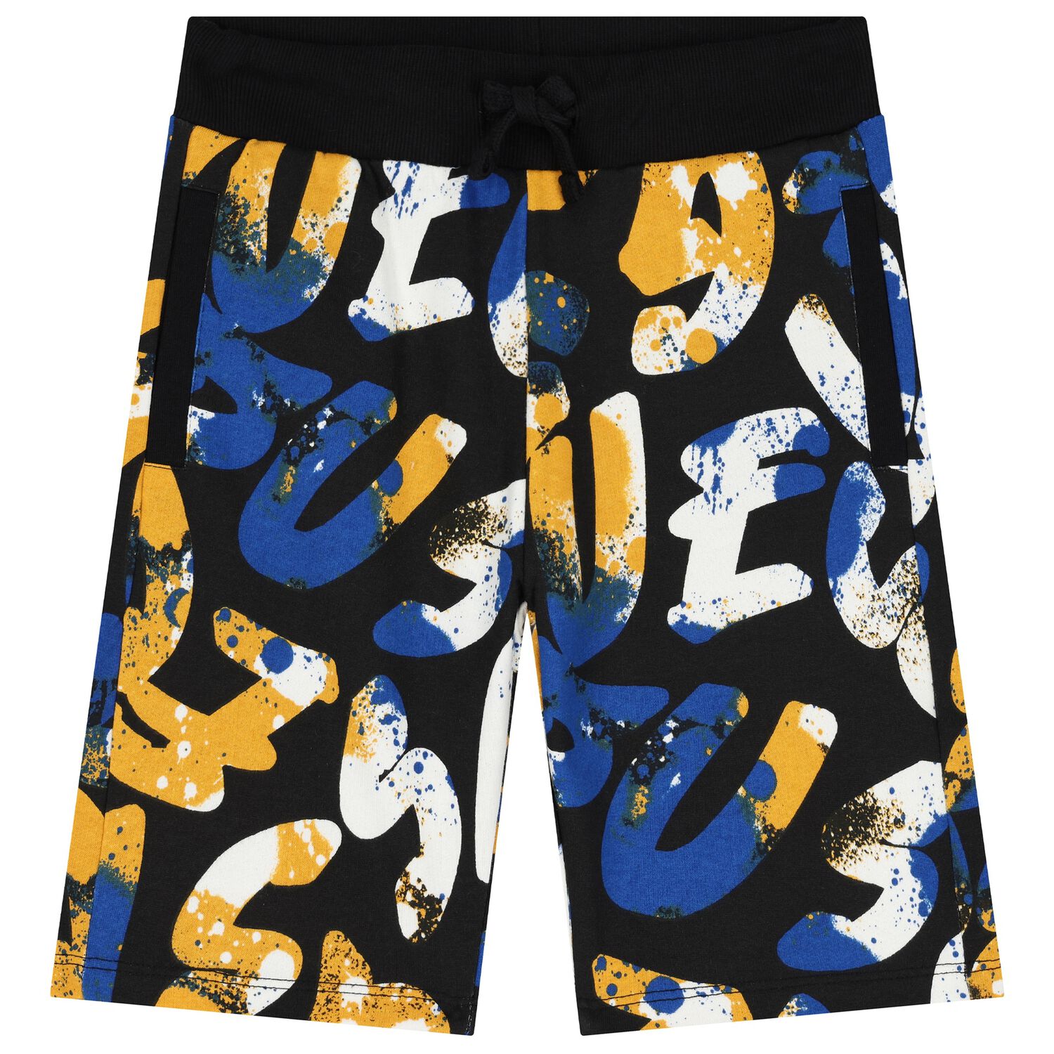 Boys Black Logo Shorts, 1, hi-res image number null