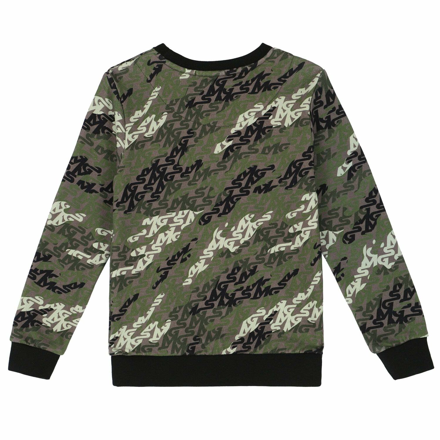 Boys Green Camouflage Sweatshirt, 1, hi-res image number null