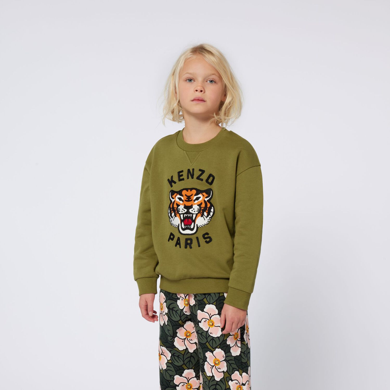 سويت شيرت بطبعة نمر باللون الاخضر , 3, hi-res