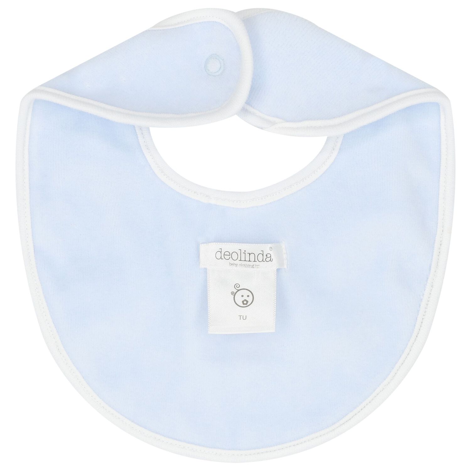 Baby Boys Blue Teddy Bear Bib, 1, hi-res image number null