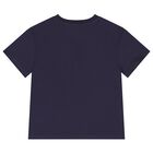 Boys Navy Blue Logo T-Shirt, 1, hi-res