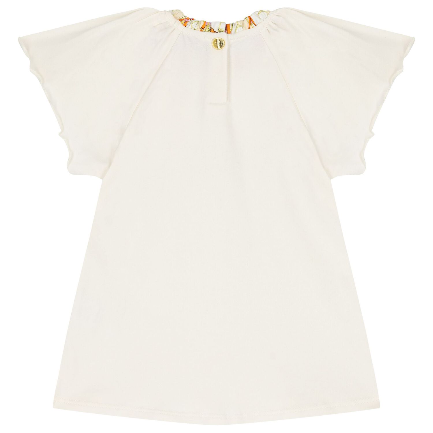 تي شيرت بنات بالشعار باللون العاجي, 1, hi-res image number null