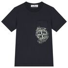 Boys Navy Blue Logo T-Shirt, 1, hi-res