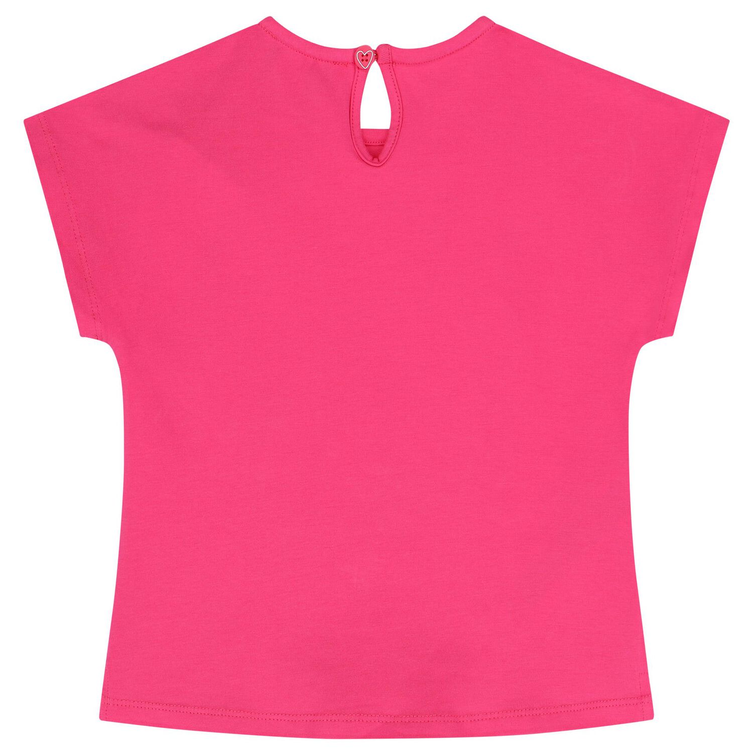 طقم بنات شورت دنيم بالشعار باللون الوردي, 1, hi-res image number null