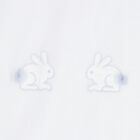 بطانية بيبي بنات بطبعة أرنب باللون العاجى و الأزرق, 1, hi-res