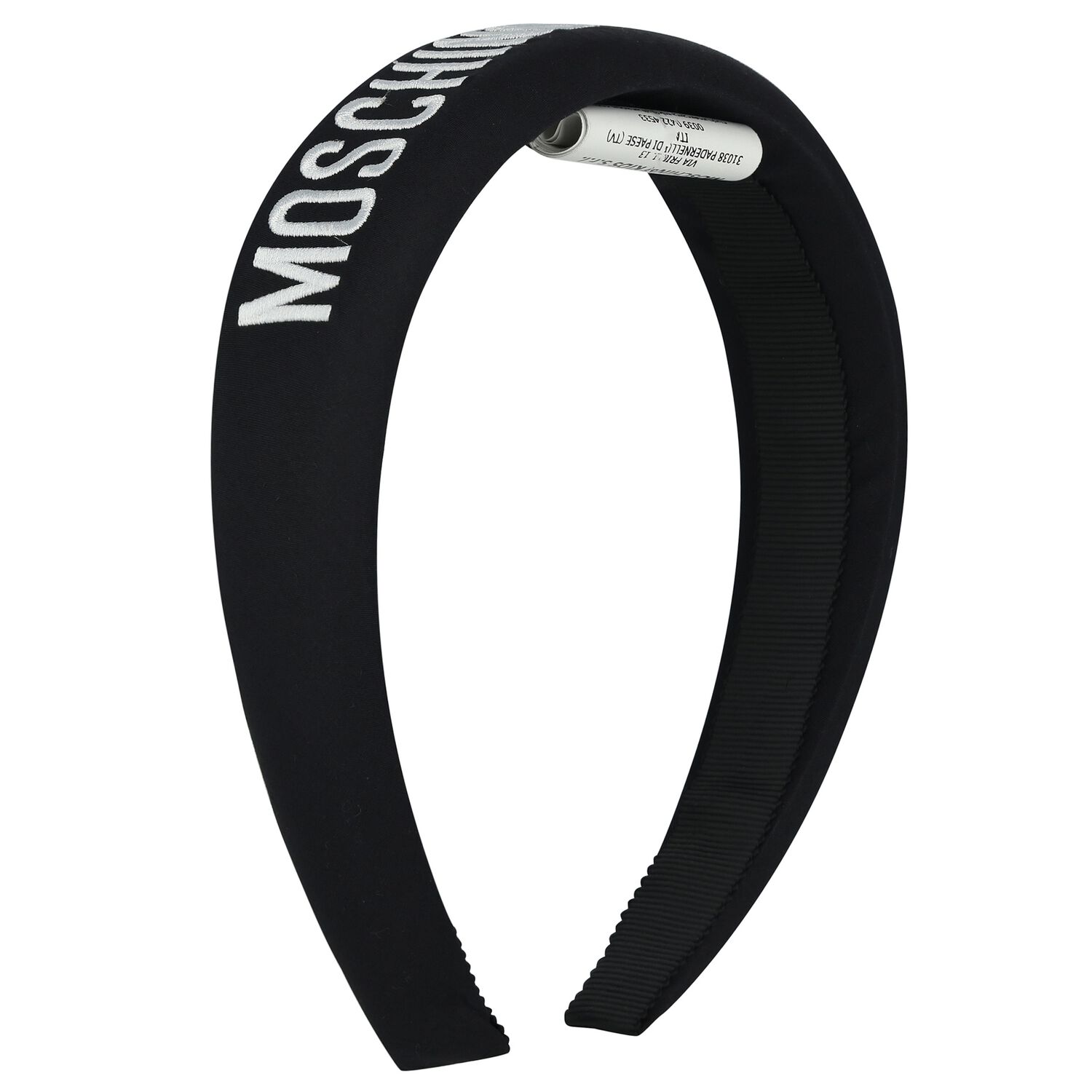 Girls Black Logo Padded Headband, 2, hi-res