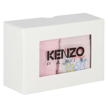 Baby Girls Pink Logo Socks ( 2-Pack )