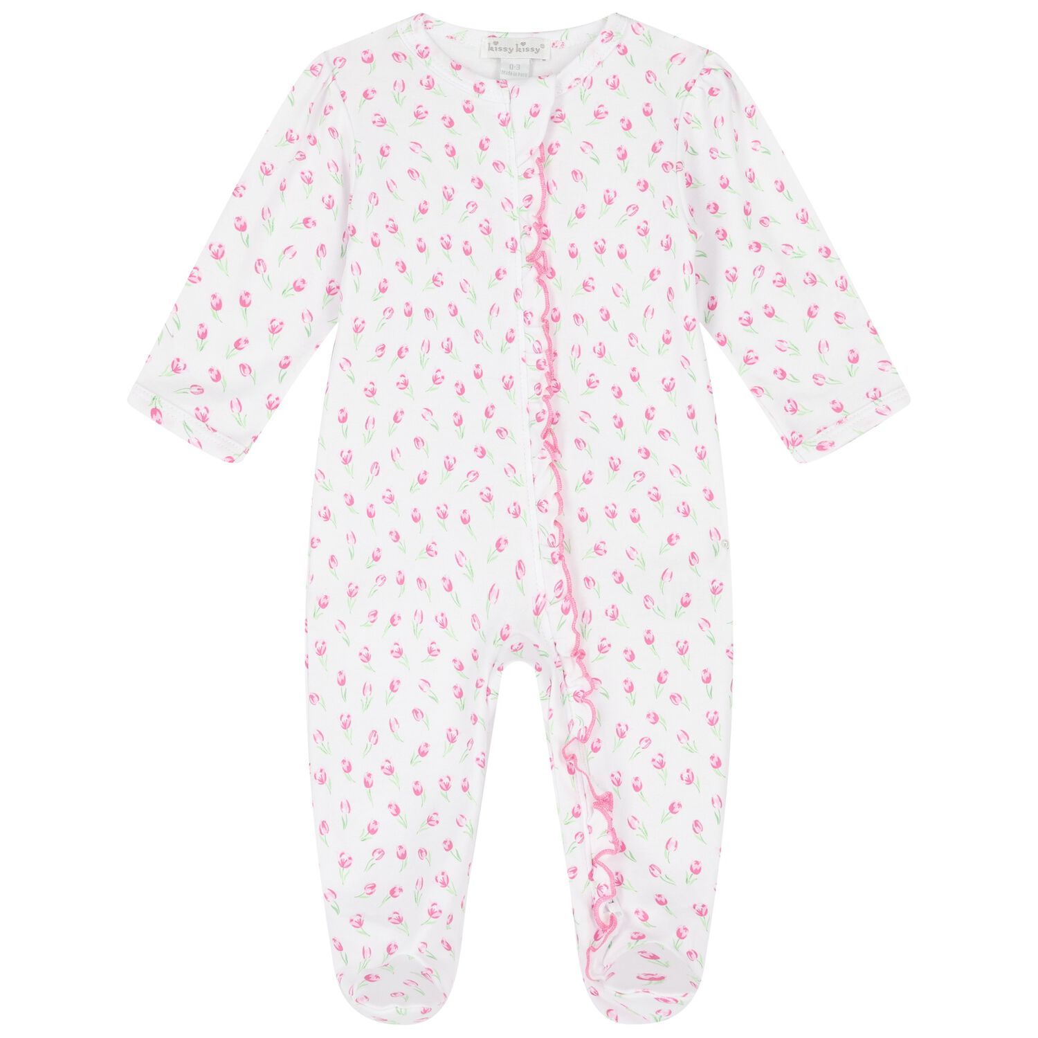 ملابس أطفال بناتي بزهرة توليب بيضاء, 2, hi-res