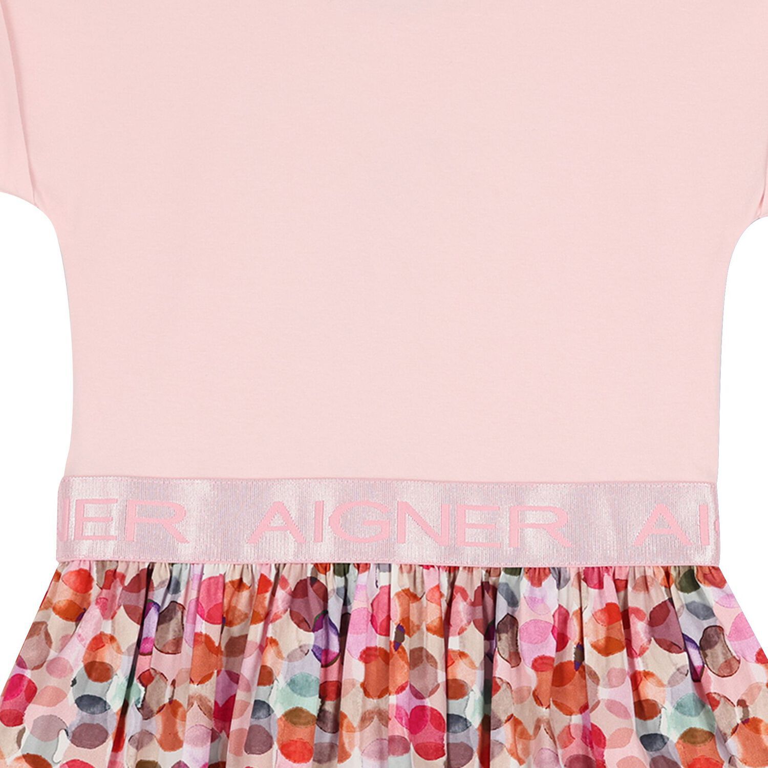 Girls Pink Ribbon Dress, 2, hi-res