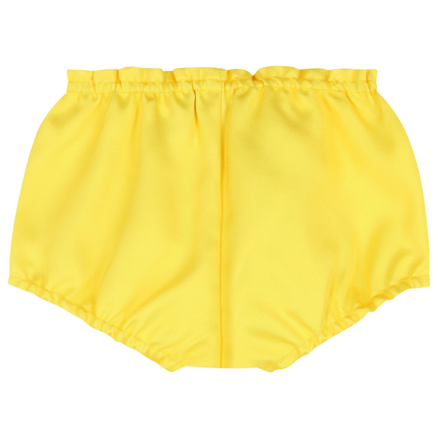 طقم بنات فستان ستان بفيونكة باللون الأصفر, 1, hi-res