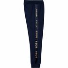 Girls Navy Logo Joggers, 1, hi-res