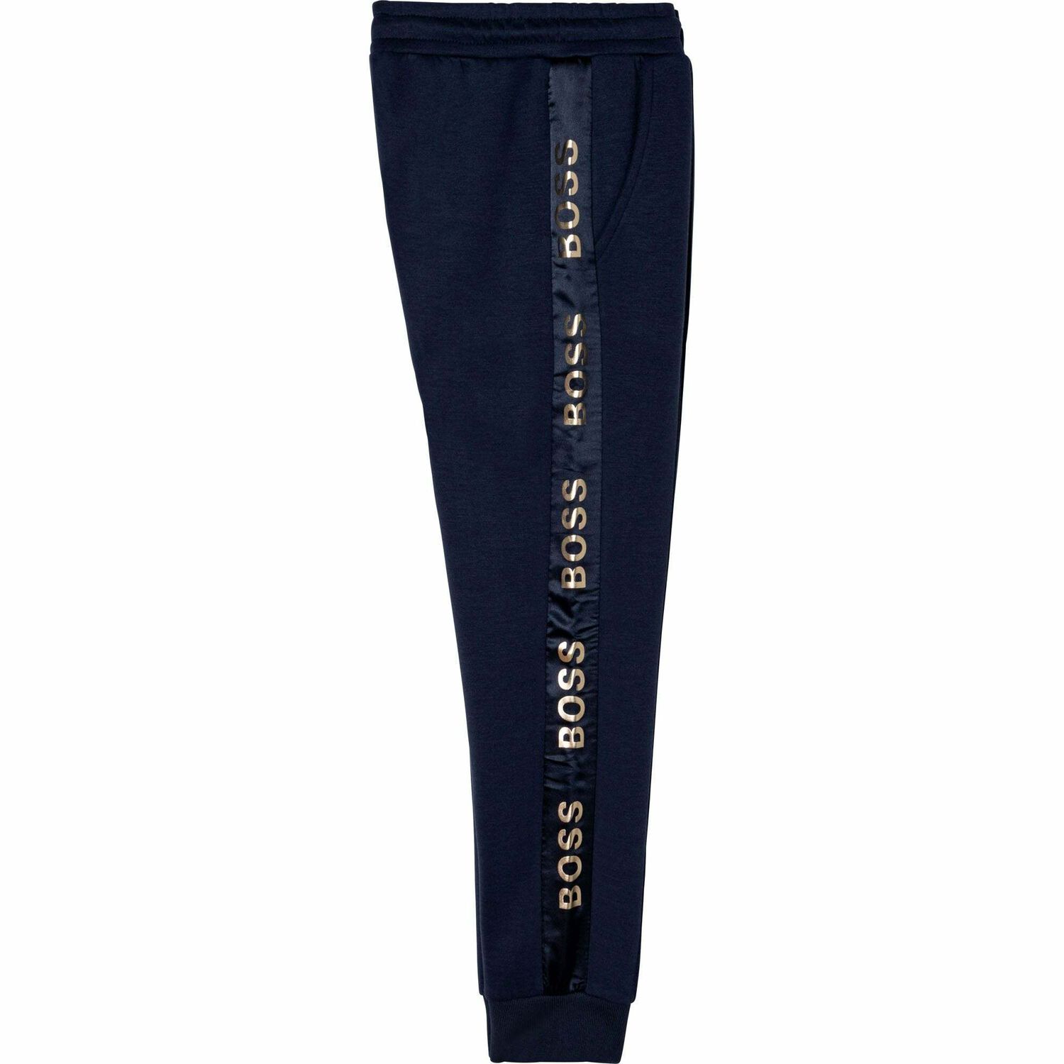 Girls Navy Logo Joggers, 1, hi-res