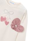 Girls Ivory Long Sleeeve & Scrunchie Set, 3, hi-res