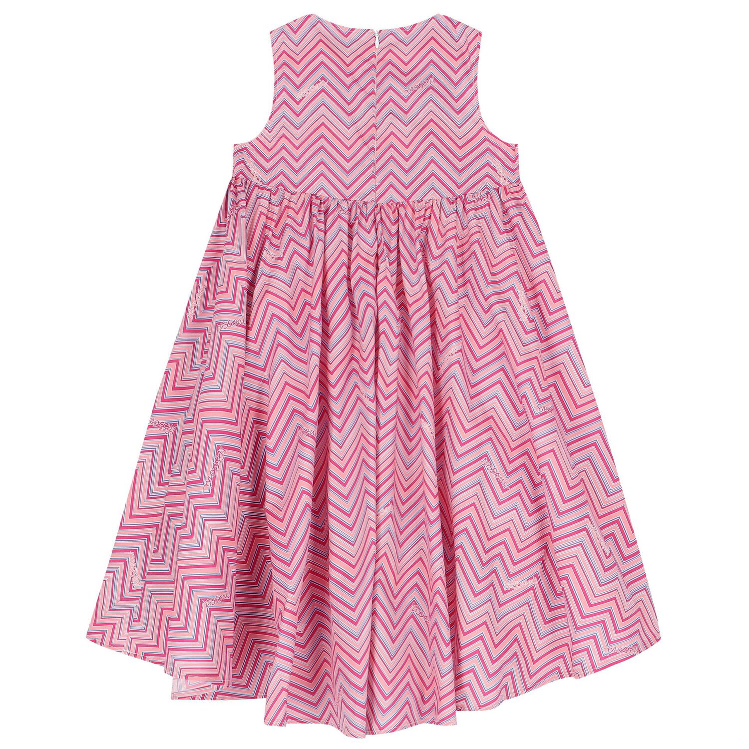 Girls Pink Zigzag Dress, 1, hi-res