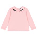 Younger Girls Pink & Blue Denim Teddy Bear Skirt Set, 1, hi-res