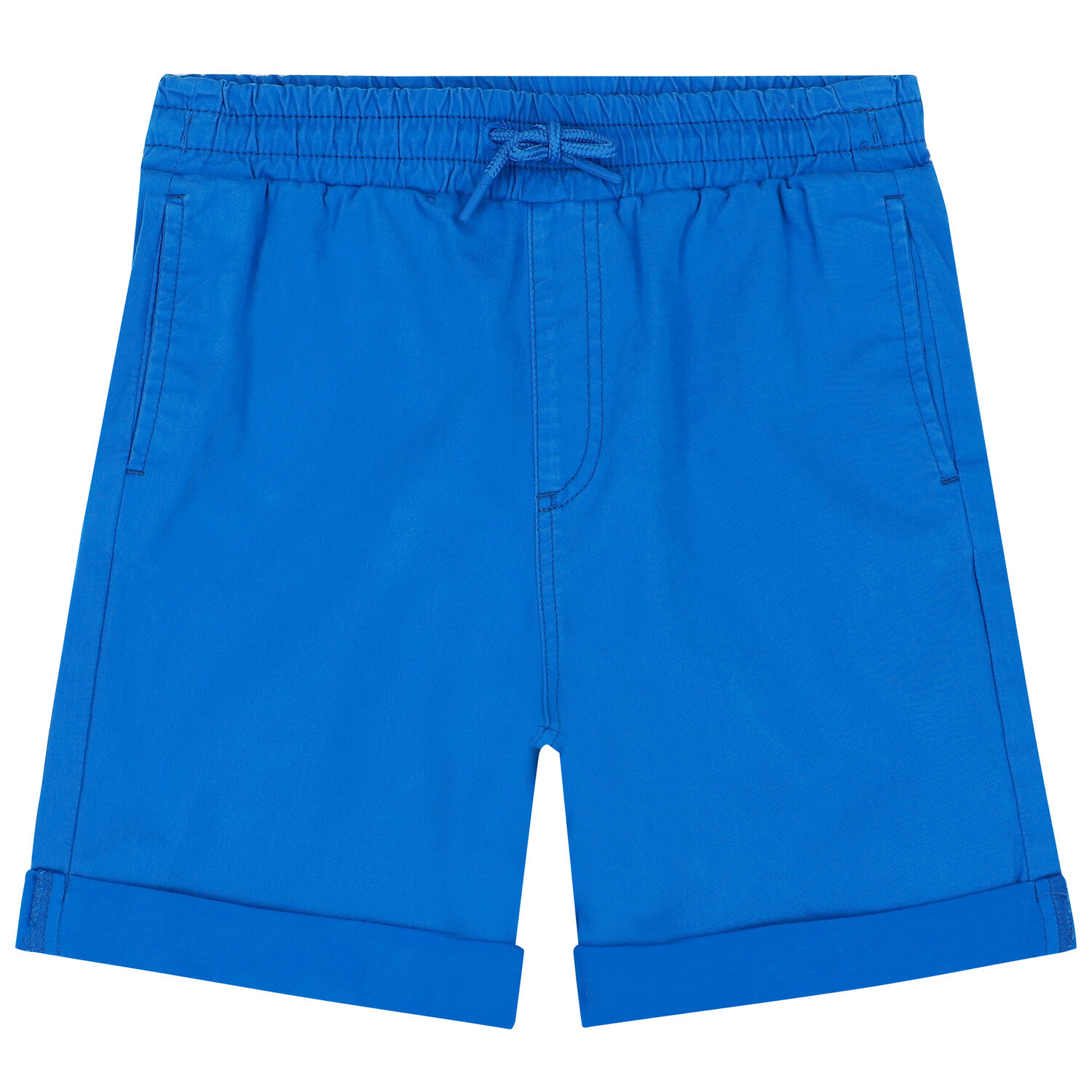 Boys Blue Logo Shorts, 1, hi-res