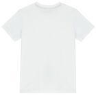 Boys White Logo T-Shirt, 3, hi-res