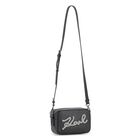 Girls Black Leather Logo Handbag, 1, hi-res