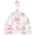 طقم بنات  أفرول بطبعة الزهور والفراشات باللون الأبيض والوردي, 1, hi-res