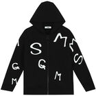 تيشيرت بسحاب بالشعار باللون الاسود للاولاد , 1, hi-res