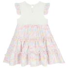 Girls Ivory, Pink, Yellow & Blue Ice Cream Dress, 1, hi-res