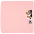 Girls Pink Teddy Bear Logo Baby Blanket, 3, hi-res