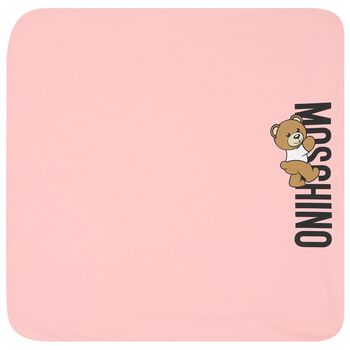 بطانية بنات بشعار تيدى باللون الوردى