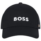 Boys Black Logo Cap, 1, hi-res