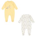 Ivory & Yellow Bunny Babygrows ( 2-Pack ), 3, hi-res