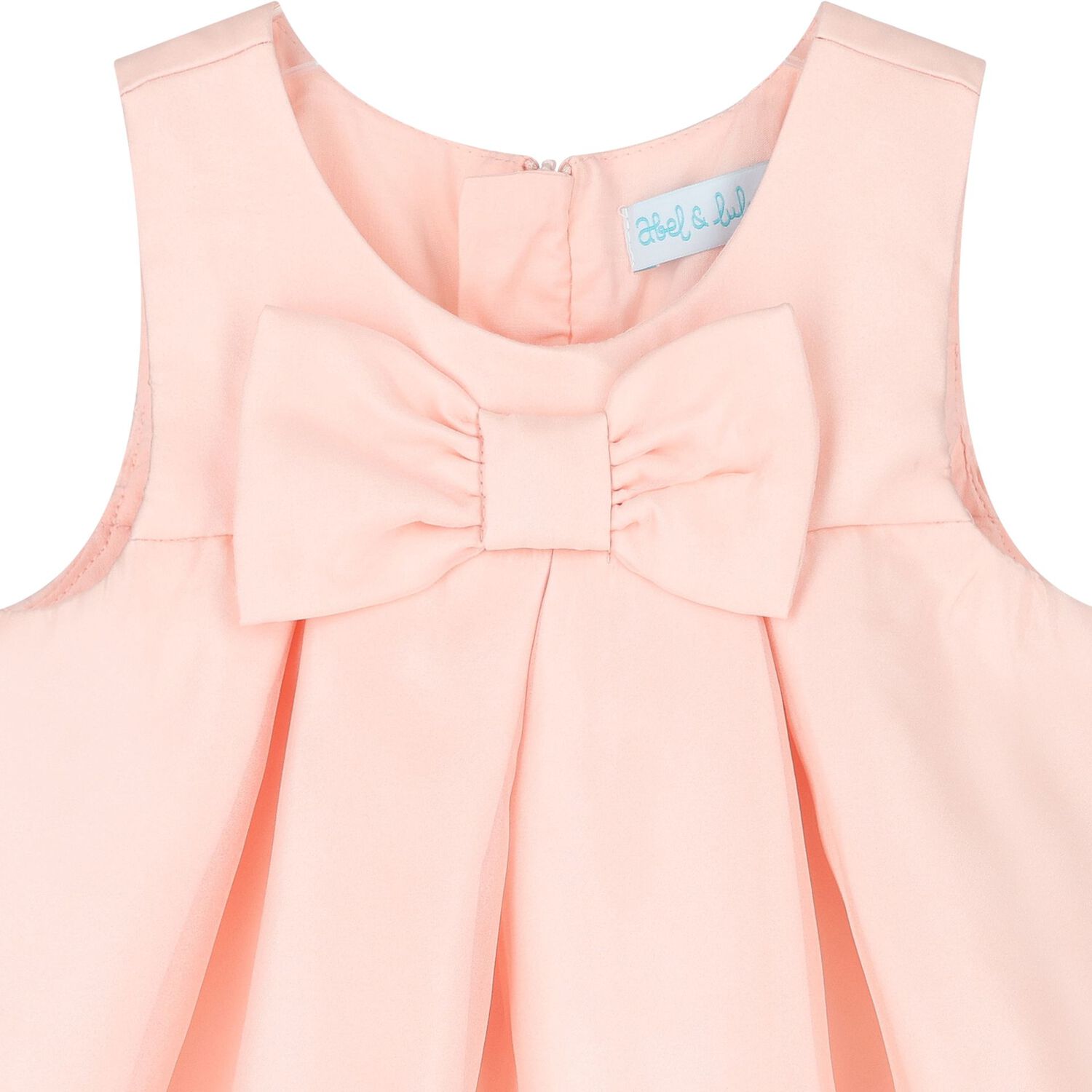 فستان أورجانزا وردي للبنات, 1, hi-res