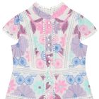 Girls White & Pink Floral Dress, 1, hi-res