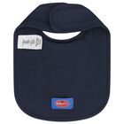 Baby Boys Navy Blue Logo Bib, 3, hi-res