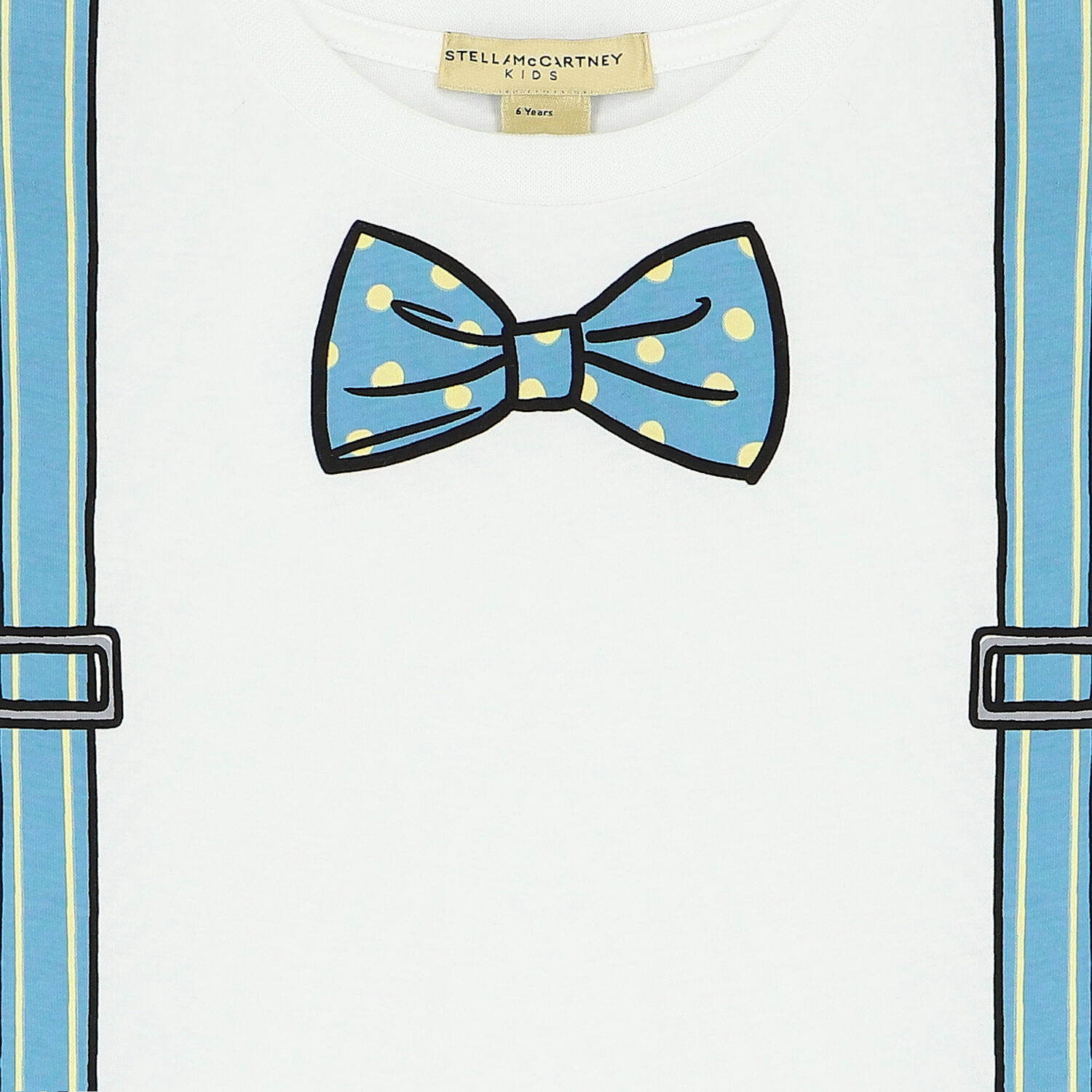 Boys White Bow Tie T-Shirt, 1, hi-res