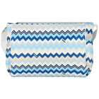 Blue & White Zigzag Baby Changing Bag, 1, hi-res