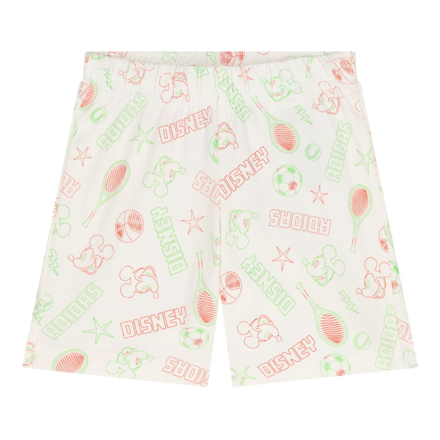 Baby Boys Green & Ivory Disney Logo Shorts Set, 1, hi-res