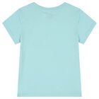 Girls Turquoise Blue Polo Bear T-Shirt, 1, hi-res