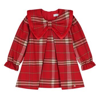 Younger Girls Red Tartan Dress