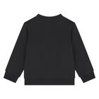 طقم تدريب أسود للأطفال الصغار مع شعار ابتسامة, 1, hi-res