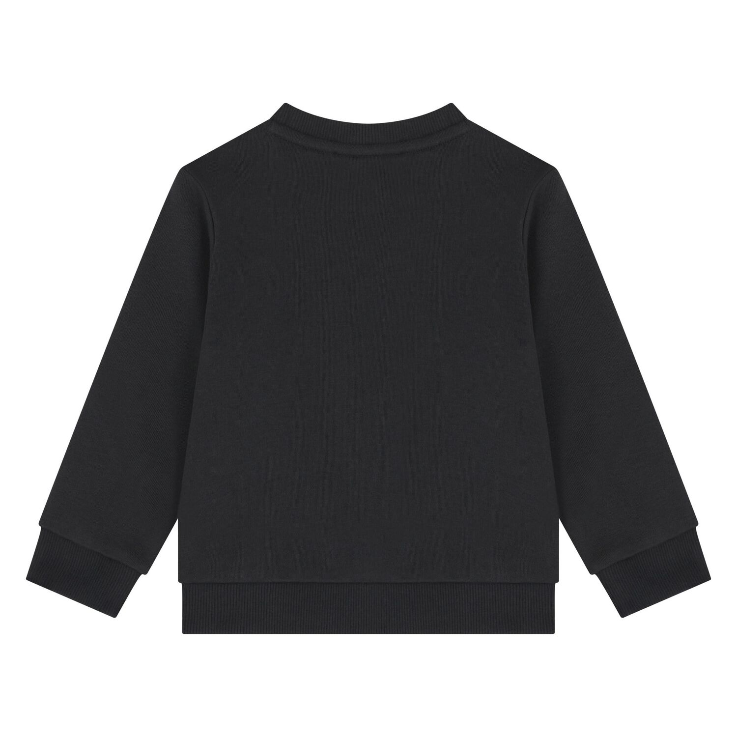 طقم تدريب أسود للأطفال الصغار مع شعار ابتسامة, 1, hi-res