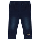 طقم بنطلون بنات باللون الابيض والازرق, 1, hi-res