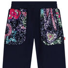 بنطلون رياضى بنات مطرز بالترتر باللون الكحلى, 1, hi-res