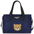 Navy Blue Teddy Bear Logo Baby Changing Bag, 1, hi-res